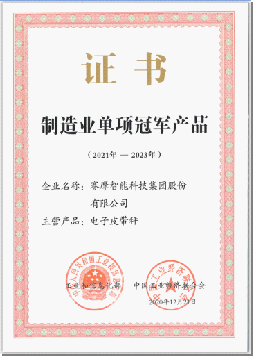 皮带秤单项冠军